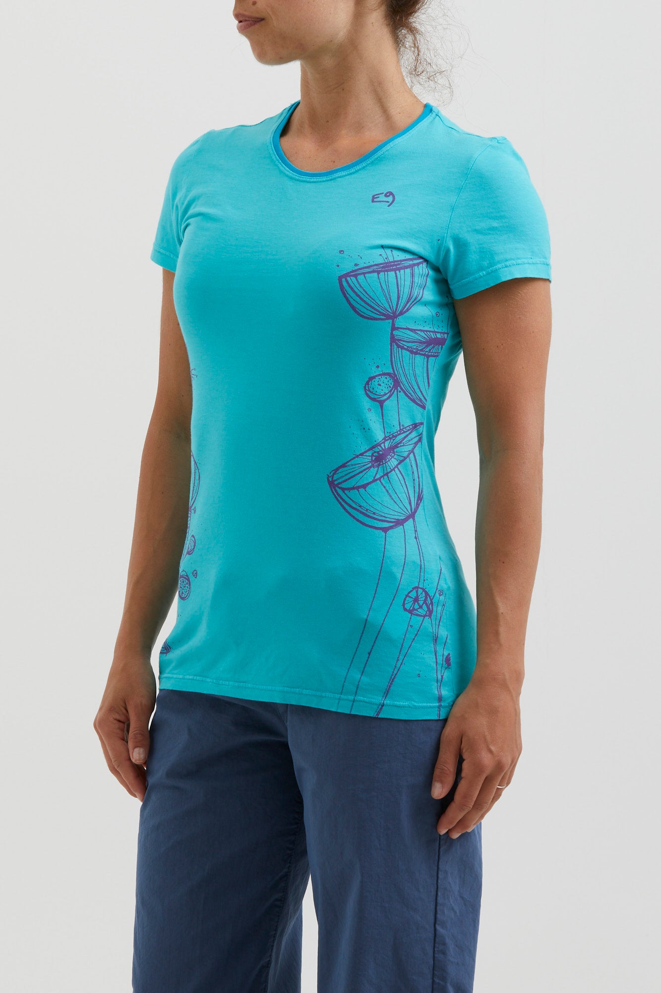 e9-spring-2-2-t-shirt-green-lake-bio-baumwolle-slim image 2