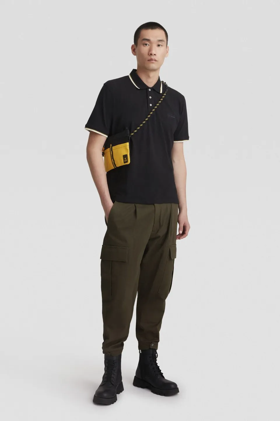 ciesse-outdoor-polo-jersey-stretch-poloshirt-schwarz-baumwolle image 1