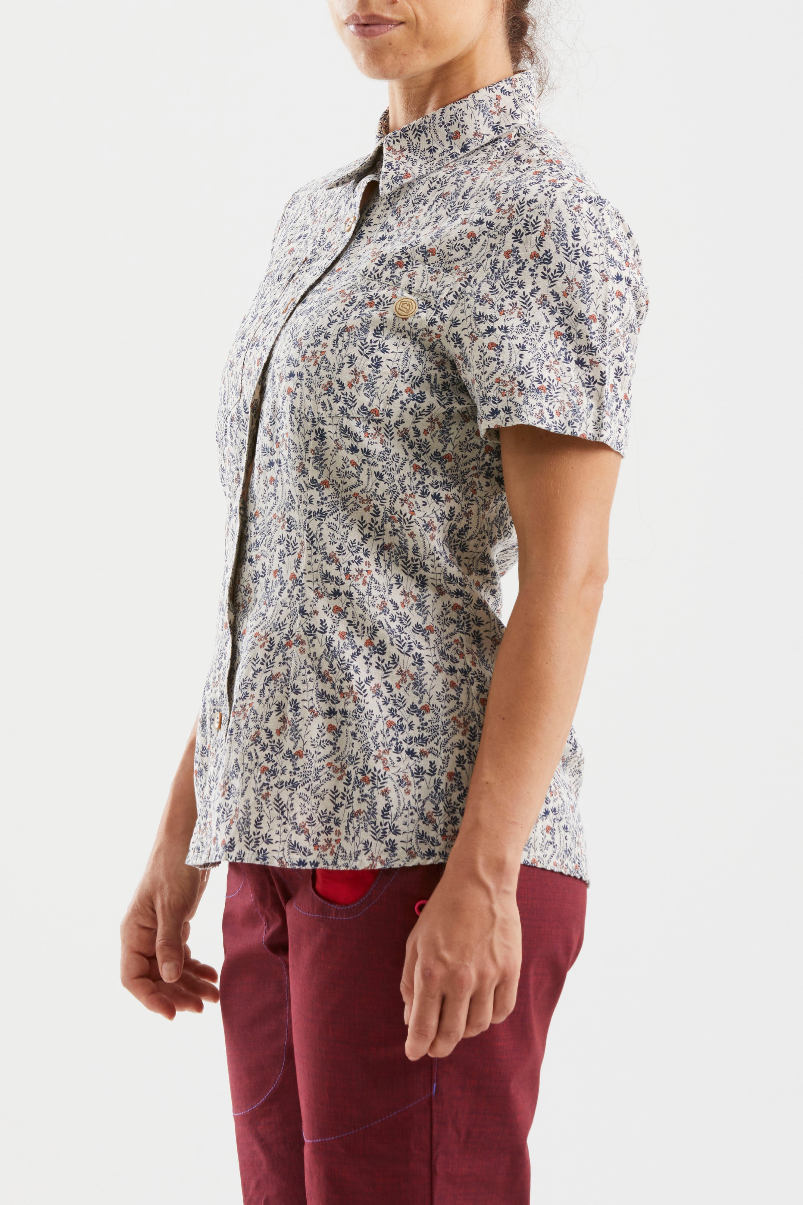 e9-eden-hemd-damen-flower-navy-leinen-regular-fit image 2