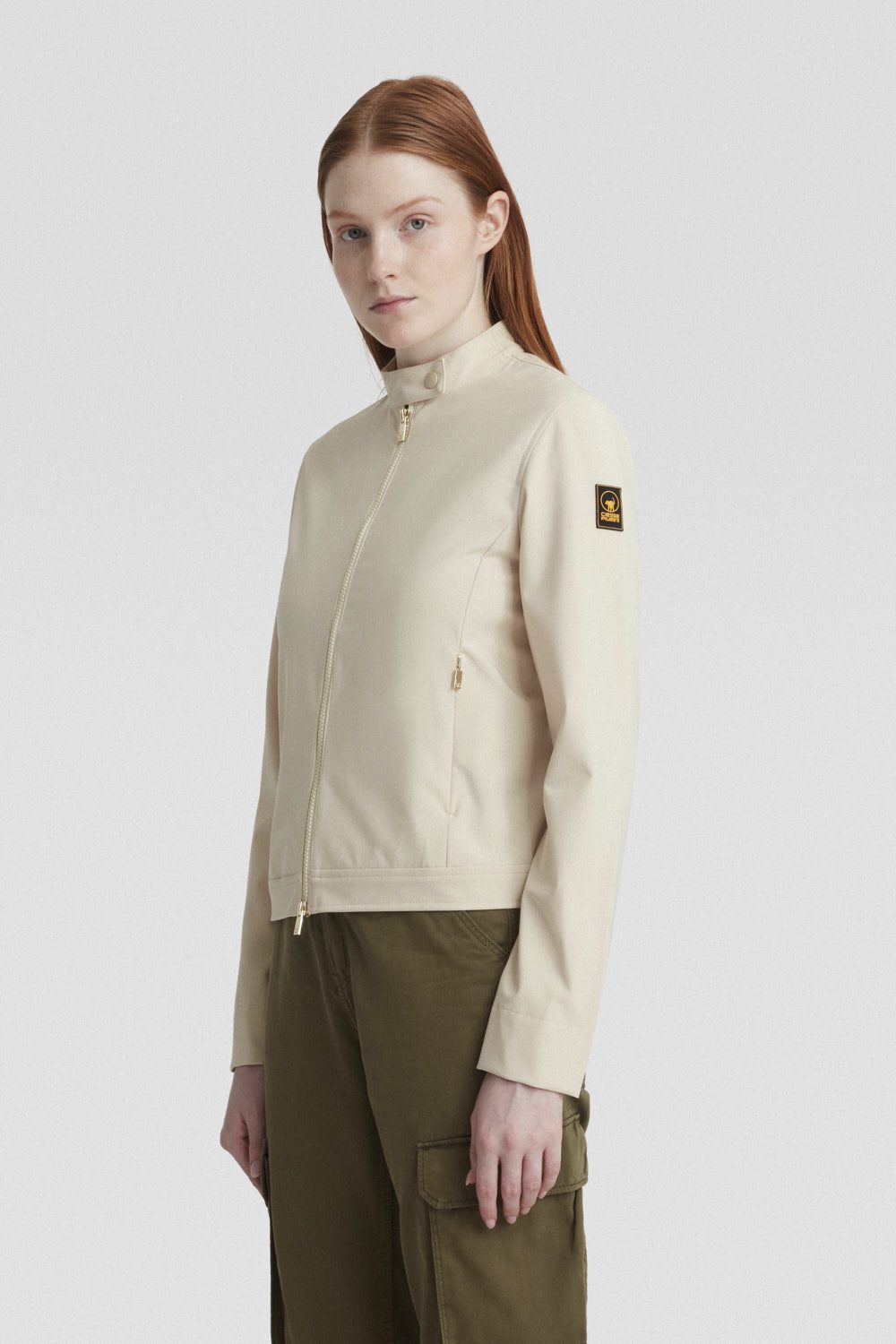 ciesse-outdoor-biker-softshelljacke-beige-full-zip-wasserdicht image 1