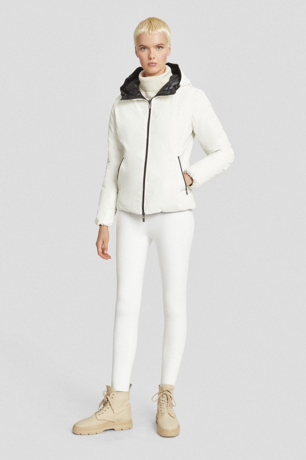ciesse-piumini-daunenjacke-wei-kurz-reversibel-wendejacke image 1