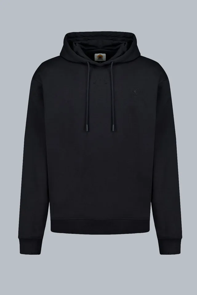 ciesse-felpe-rico-hoodie-schwarz-mit-kapuze-baumwolle image 1