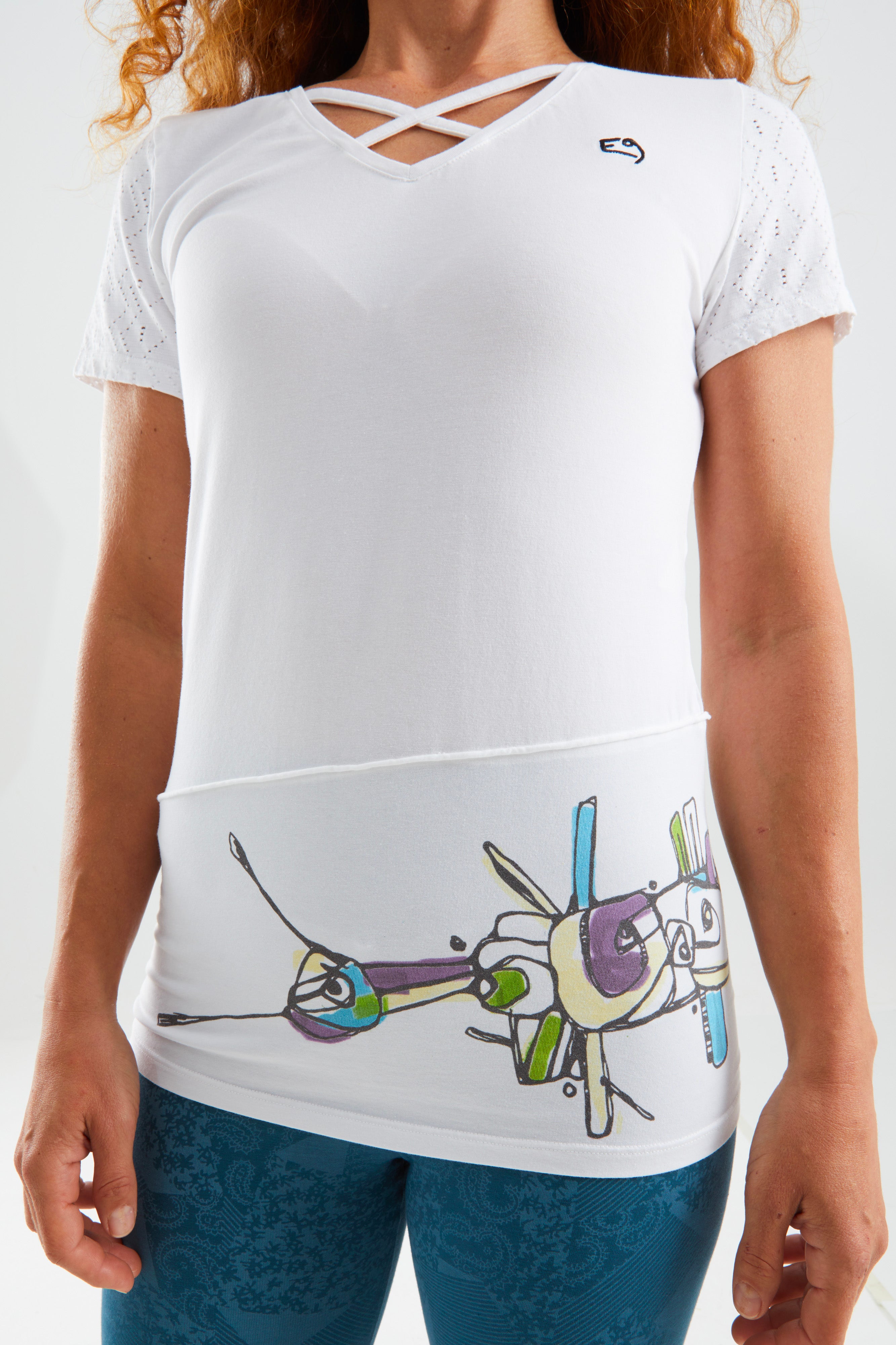 e9-isa-t-shirt-mimosa-bio-baumwolle-slim-fit image 3