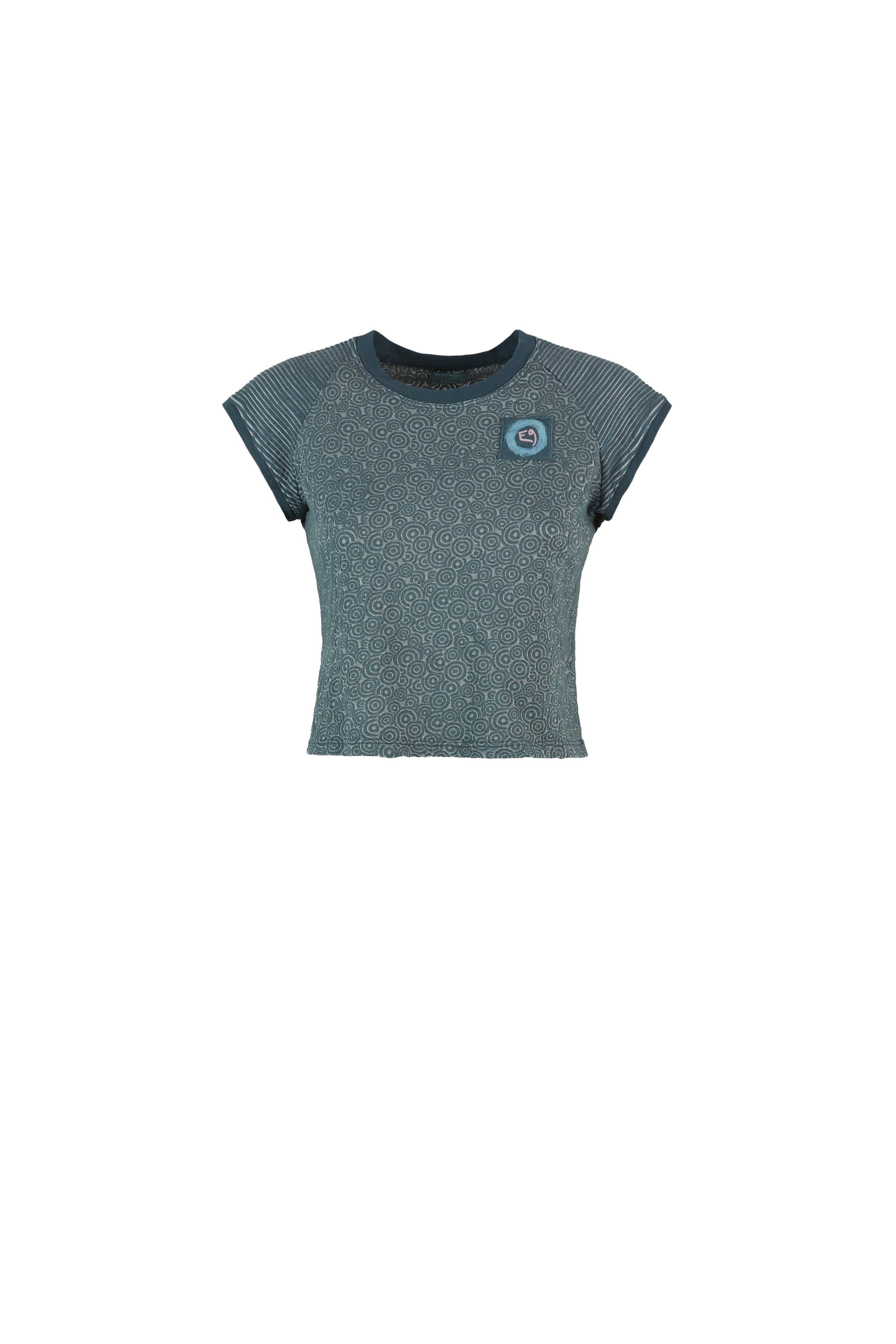 e9-audrey-t-shirt-cropped-green-lake-s-jacquard image 7