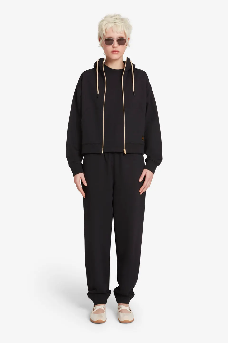 ciesse-outdoor-natalie-damen-hoodie-schwarz-mit-zip-baumwolle image 1