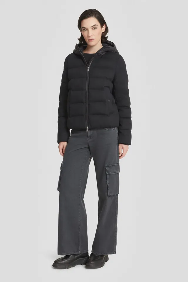 ciesse-outdoor-nylonjacke-schwarz-mit-kapuze-leicht-gef-ttert image 1