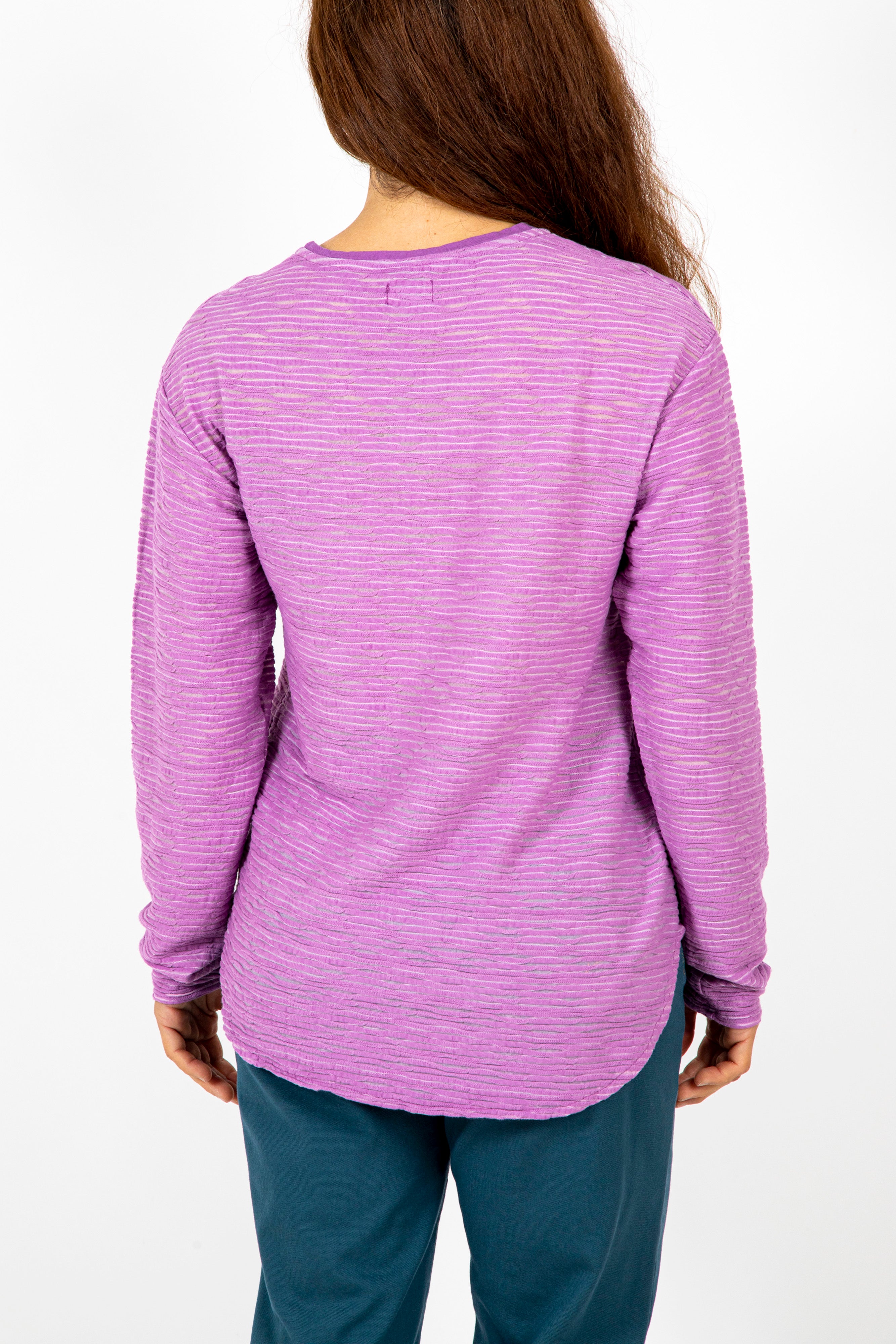 e9-kyla-langarmshirt-amythist-jacquard-regular-fit image 2