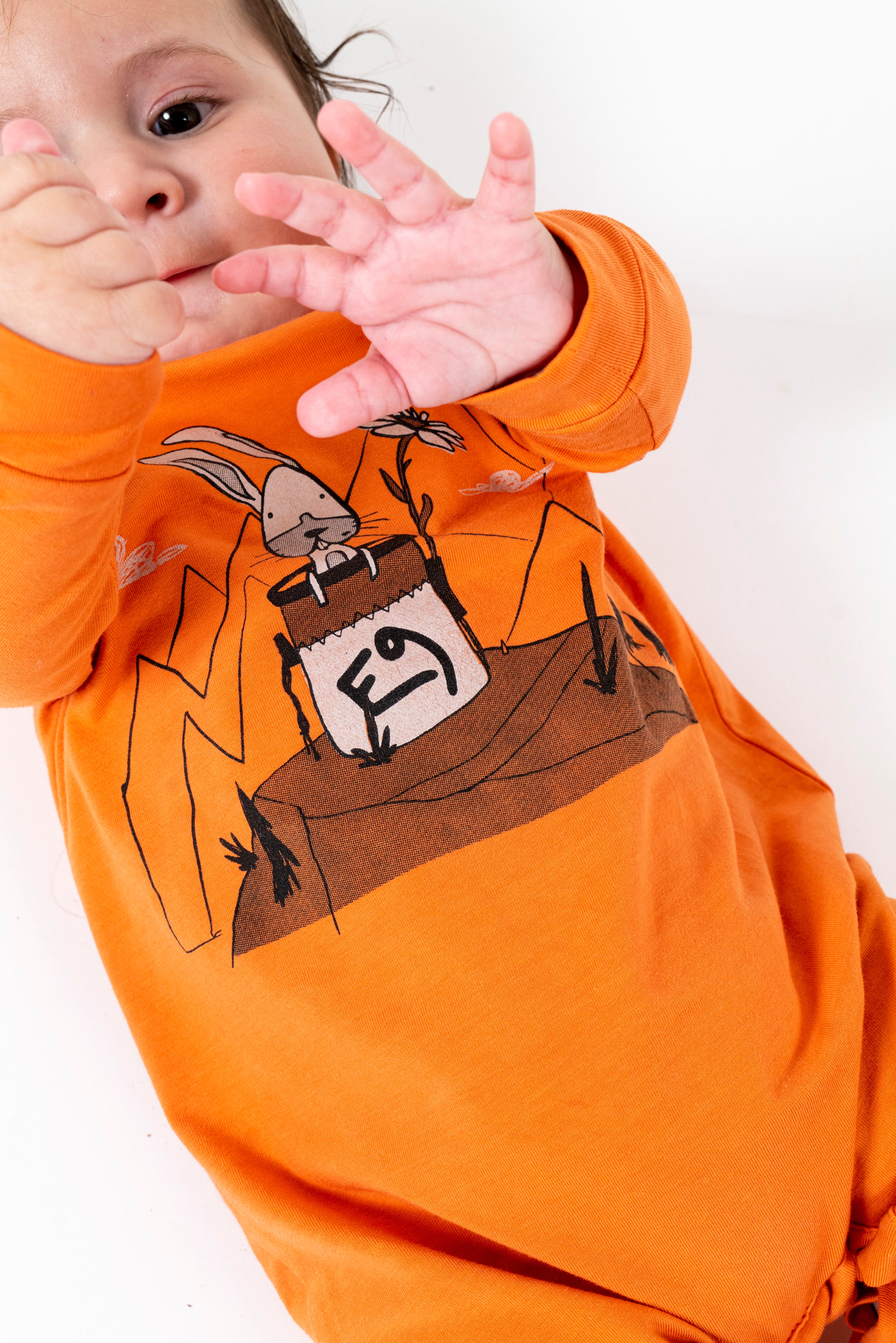 e9-bunny-baby-jumpsuit-bio-baumwolle-saffron-9-12m image 3