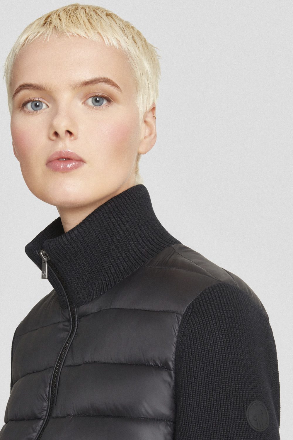 ciesse-outdoor-leichte-jacke-schwarz-strick-rmel-slim-fit image 4