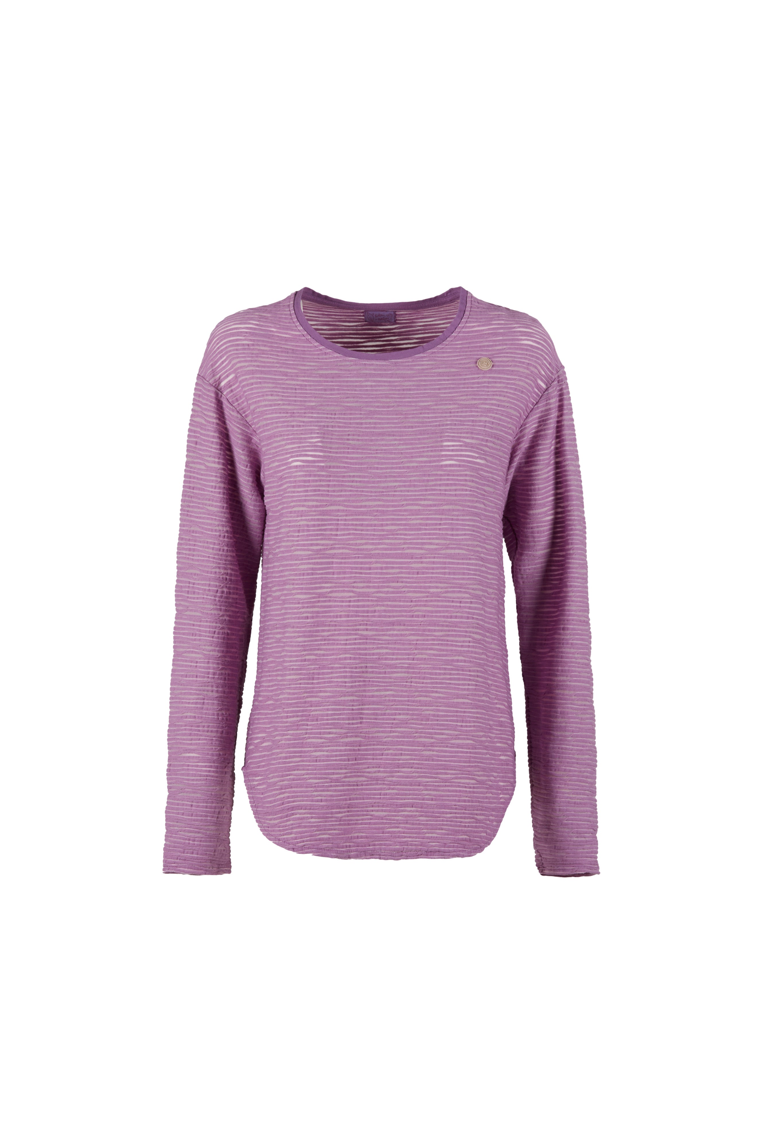 e9-kyla-langarmshirt-amythist-jacquard-regular-fit image 3