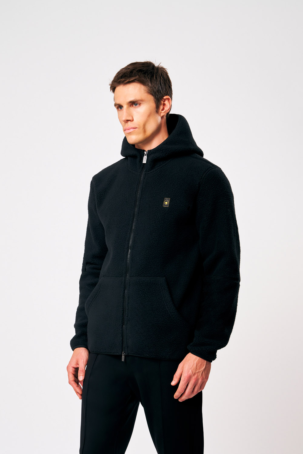 ciesse-outdoor-rodrigo-teddyjacke-herren-schwarz-mit-kapuze image 1