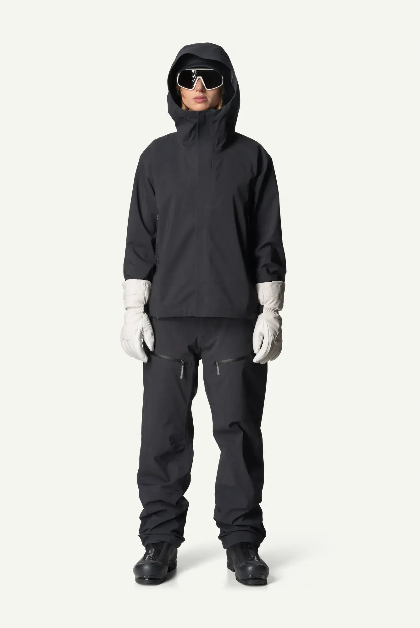 houdini-five-to-nine-pants-shellhose-damen-true-black-wasserdicht image 1