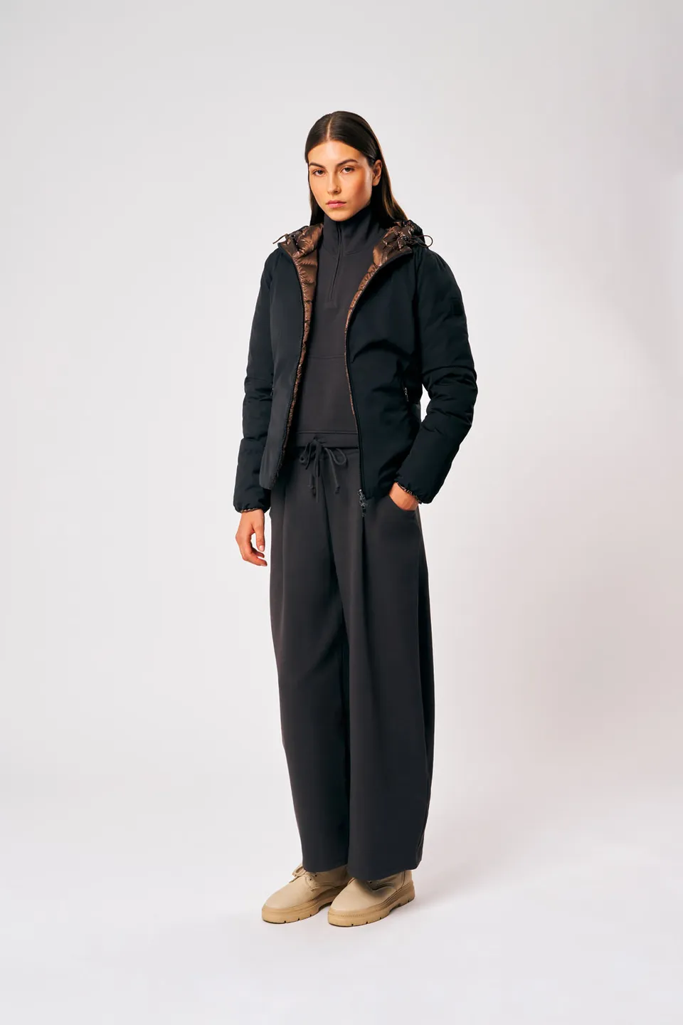 ciesse-linda-3-0-daunenjacke-schwarz-wendejacke-damen image 1