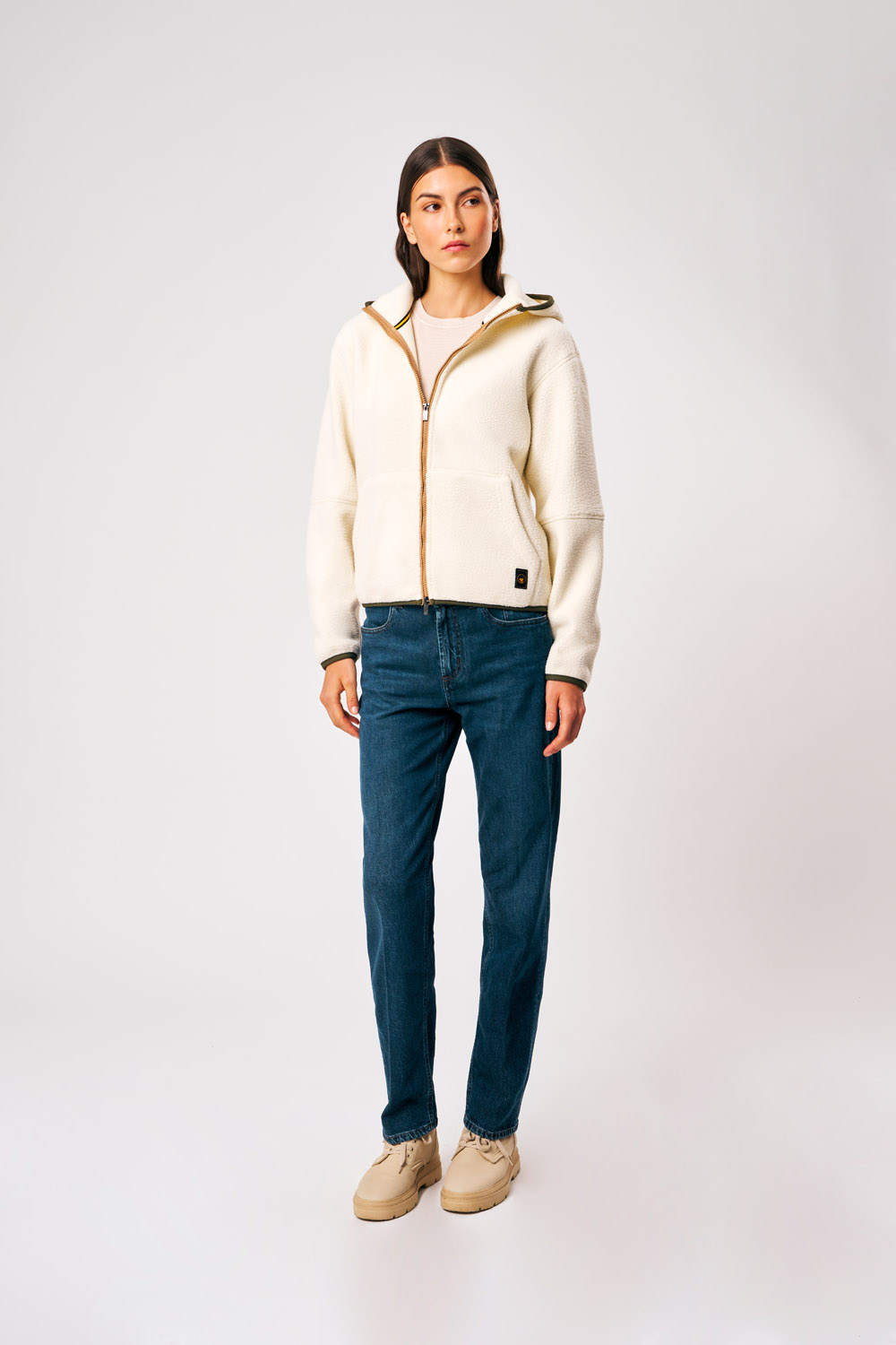ciesse-outdoor-alix-teddy-fleece-damen-wei-mit-reiverschluss image 2