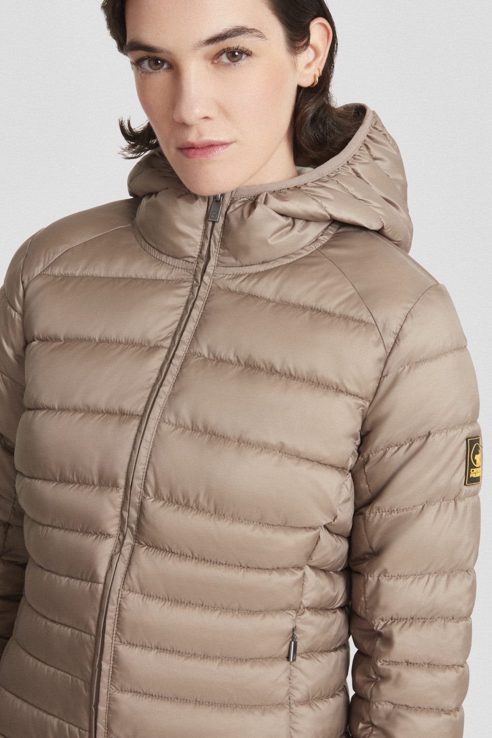 ciesse-outdoor-daunenjacke-kurz-braun-steppjacke-dwr image 3