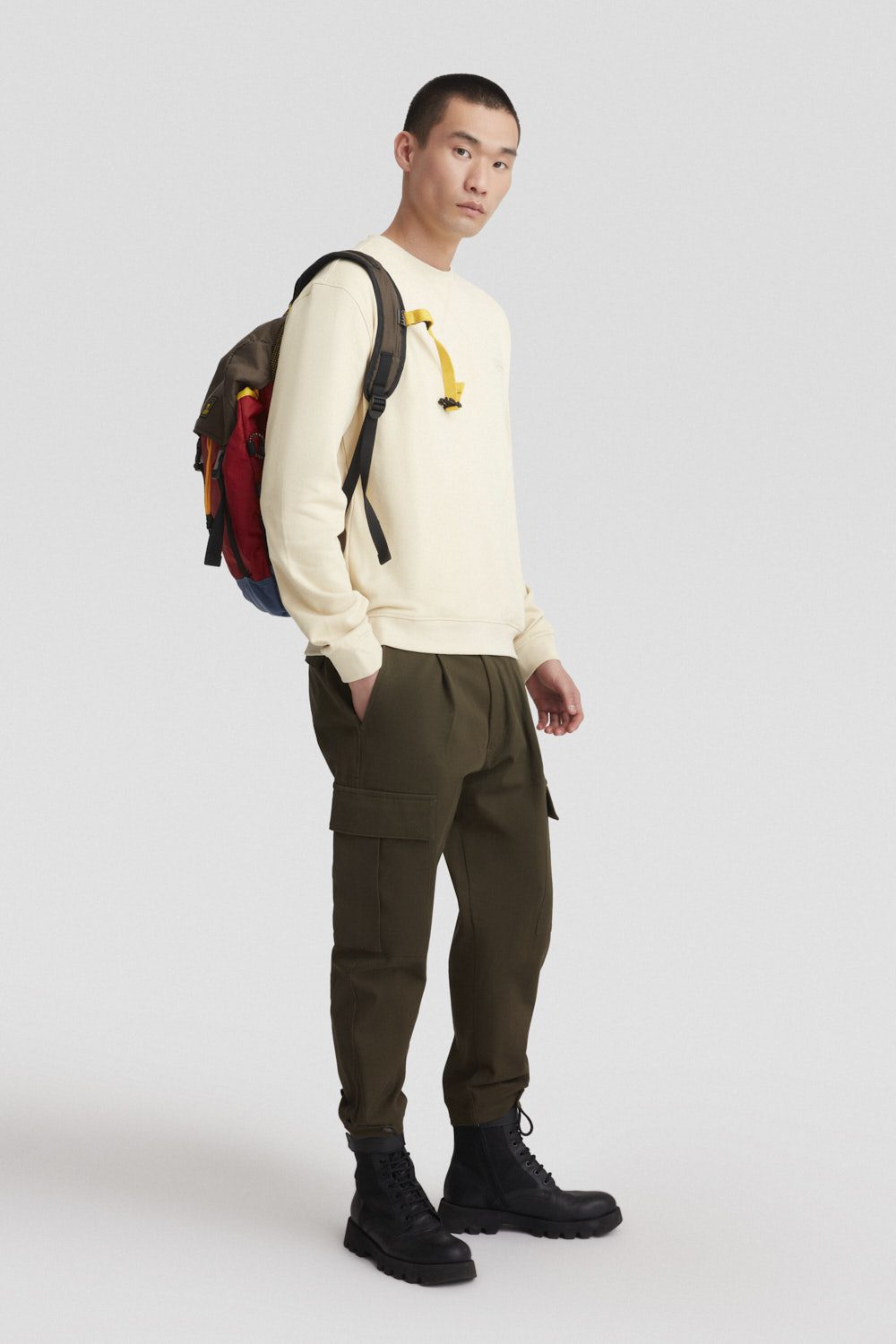 ciesse-felpe-sweatshirt-beige-rundhals-aus-baumwolle image 1