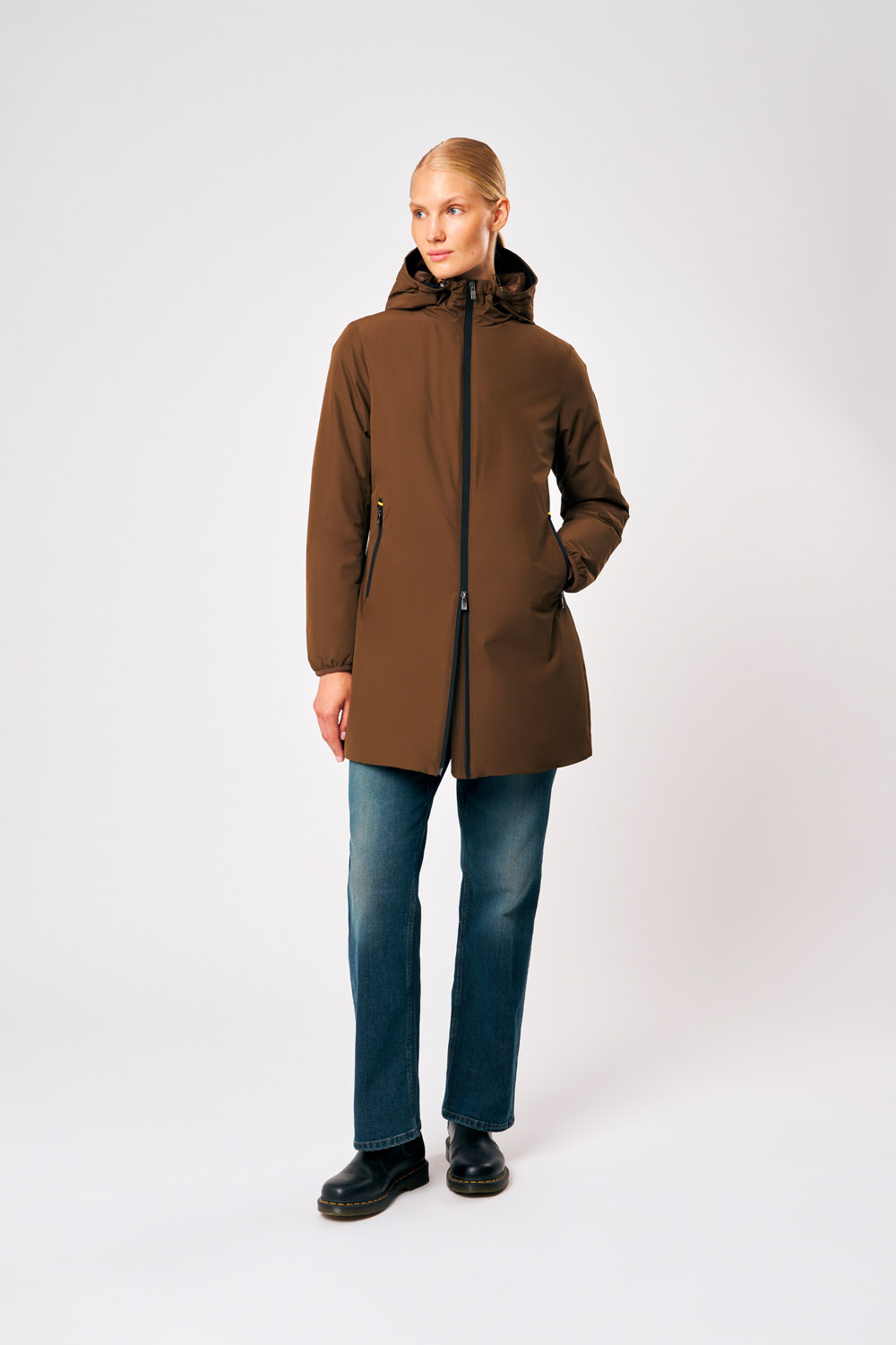 ciesse-outdoor-matilda-damenjacke-lang-braun-moka image 1
