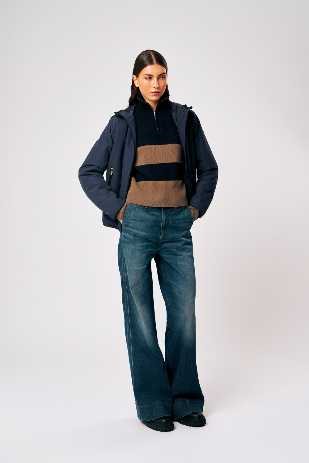 ciesse-outdoor-sofy-winterjacke-blau-damen-mit-kapuze-wattiert image 2