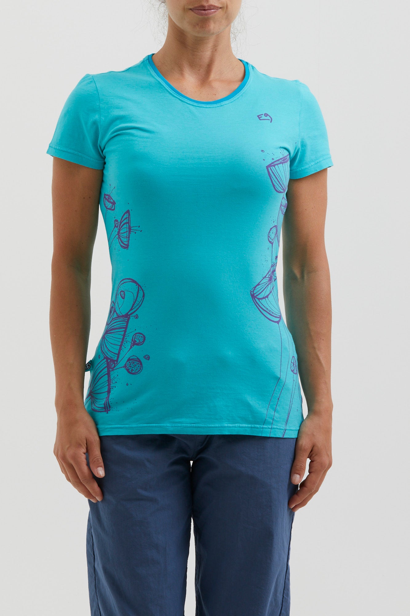e9-spring-2-2-t-shirt-green-lake-bio-baumwolle-slim image 1