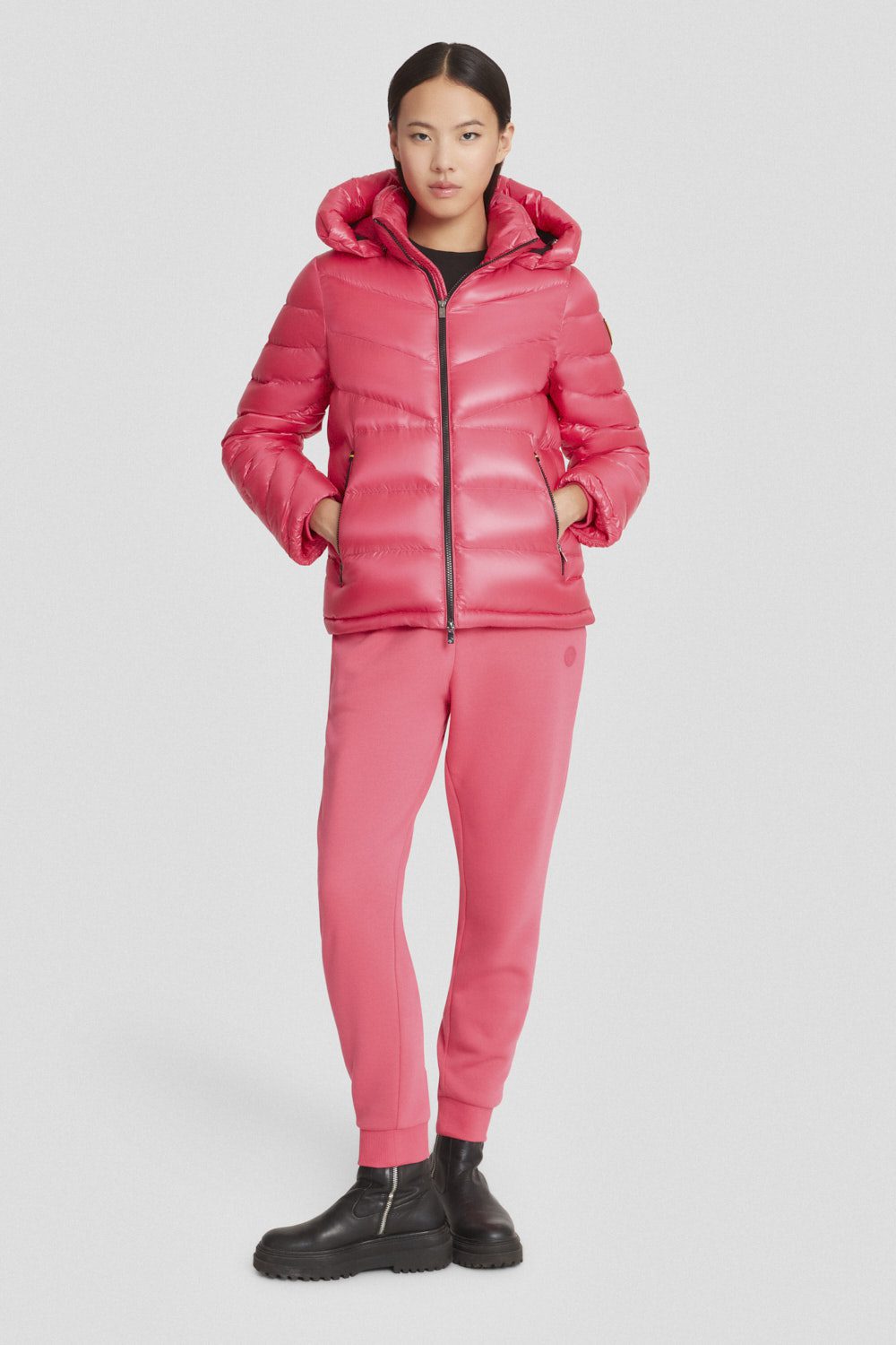 ciesse-outdoor-daunenjacke-kurz-fuchsia-kapuze-abnehmbar image 1