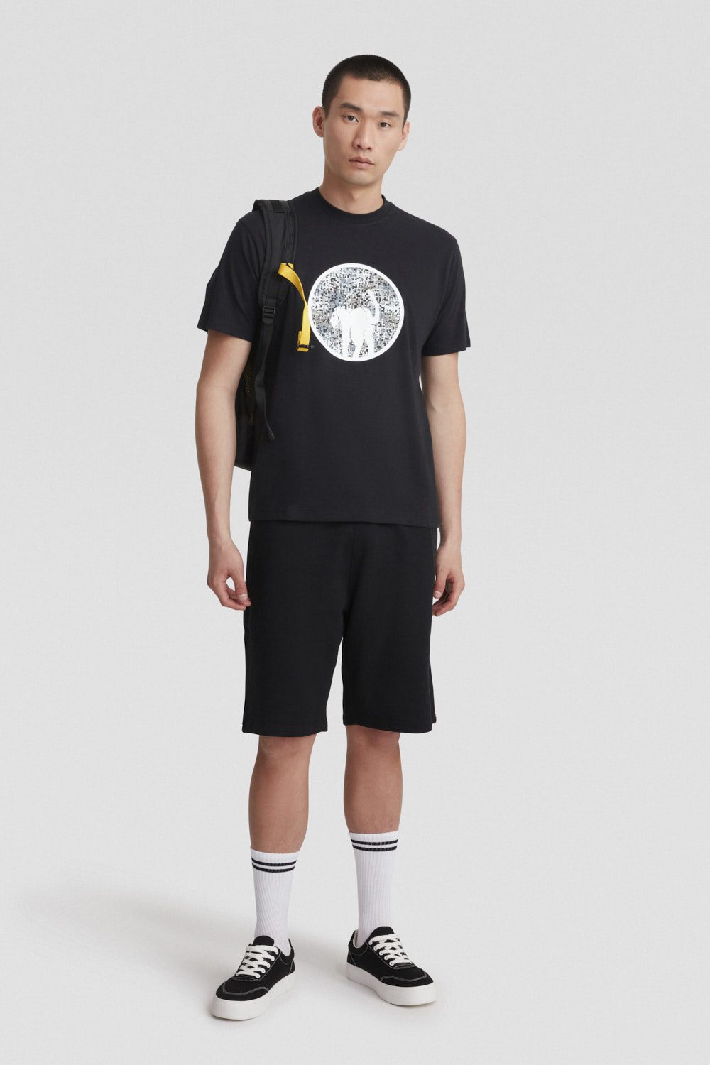 ciesse-outdoor-t-shirt-herren-schwarz-baumwolle-rundhals-print image 1