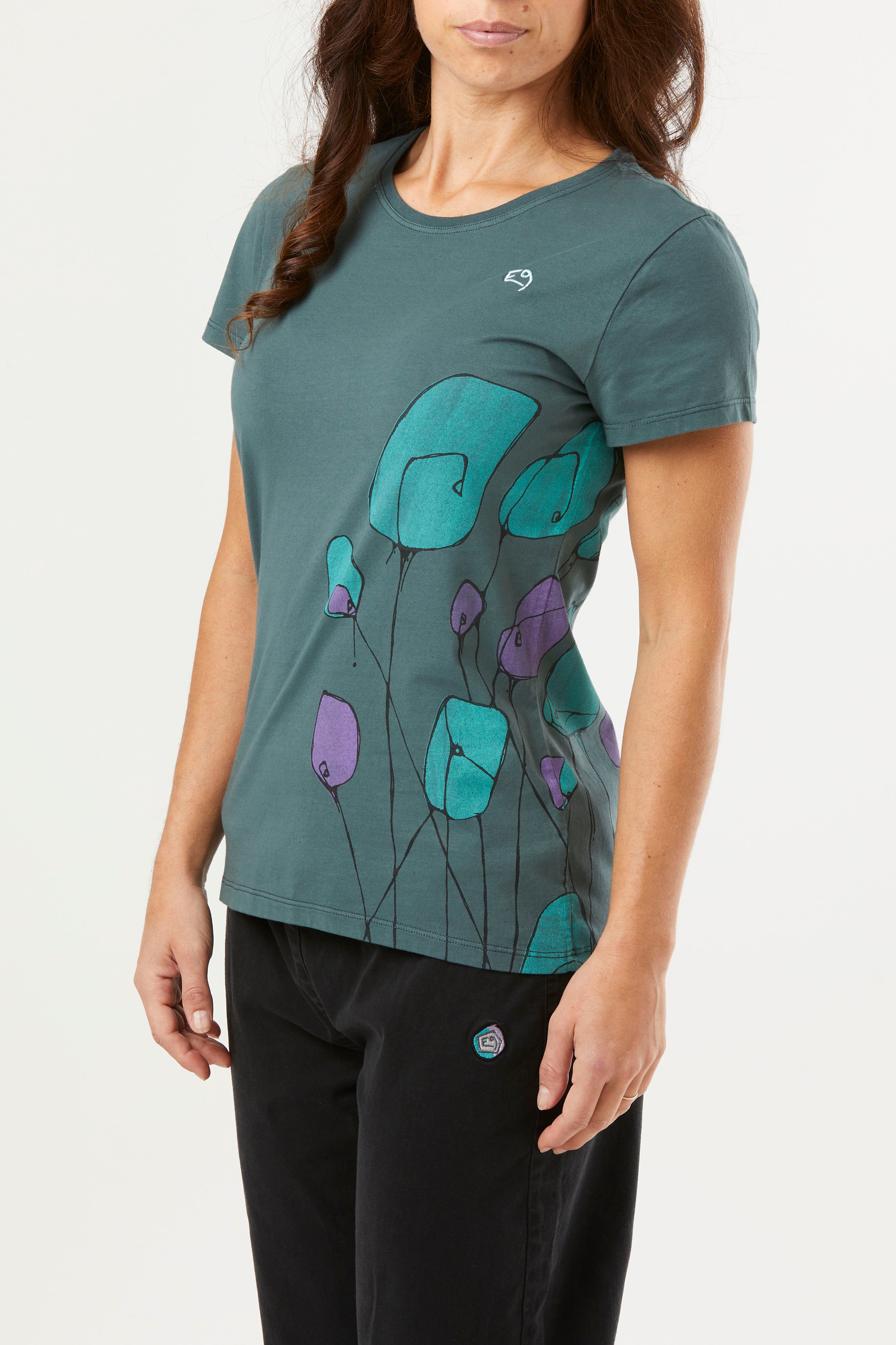e9-bibi-damen-t-shirt-bio-baumwolle-slate image 2