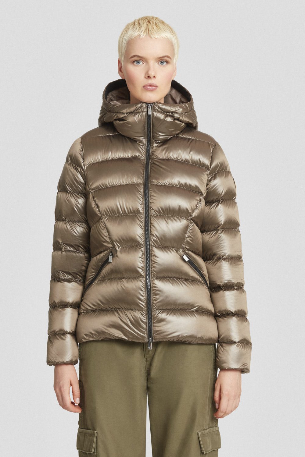 ciesse-outdoor-daunenjacke-braun-mit-kapuze-feder-90-10-800-fill image 2
