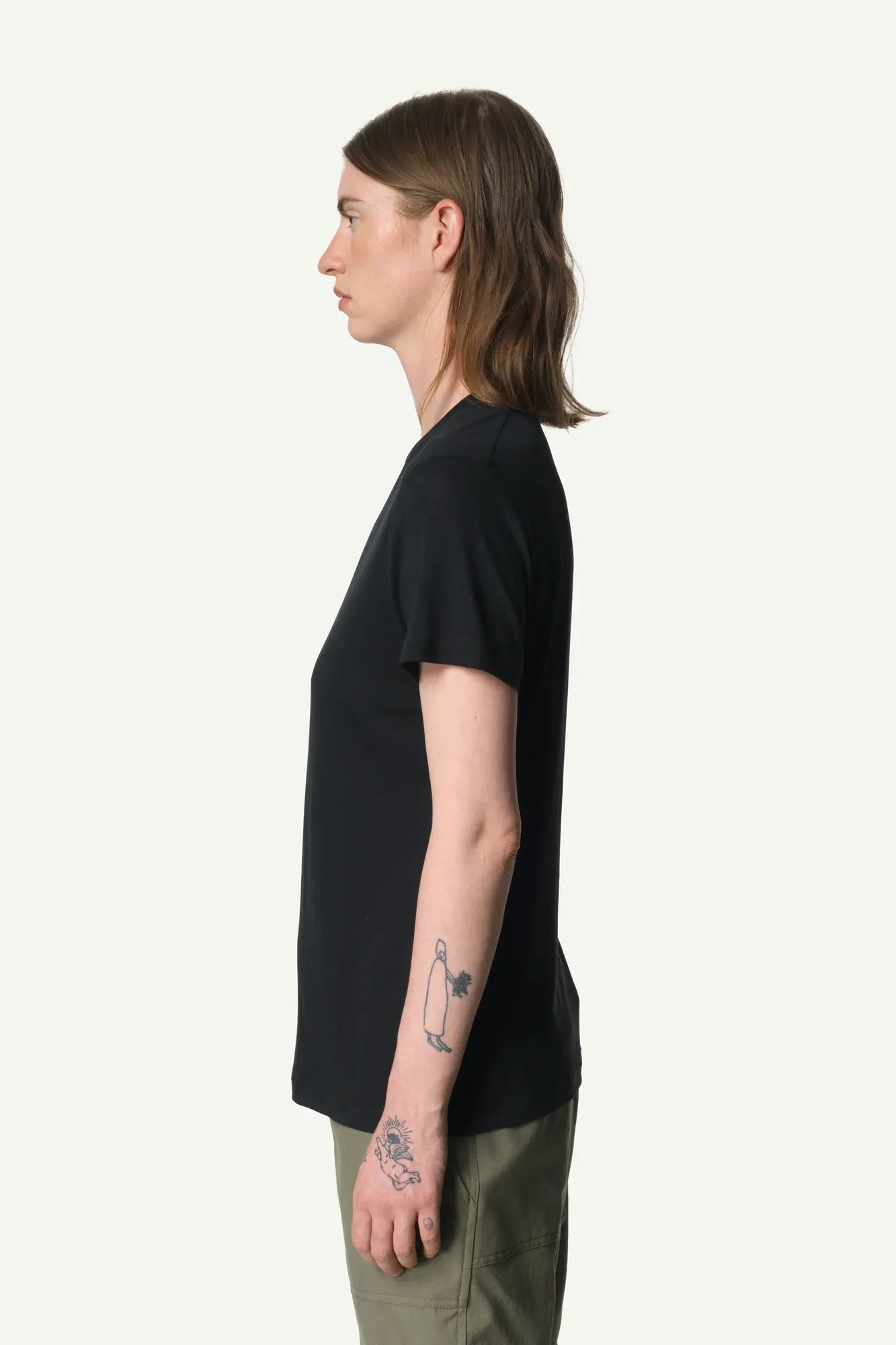 houdini-tree-message-tee-damen-t-shirt-true-black-tencel image 2