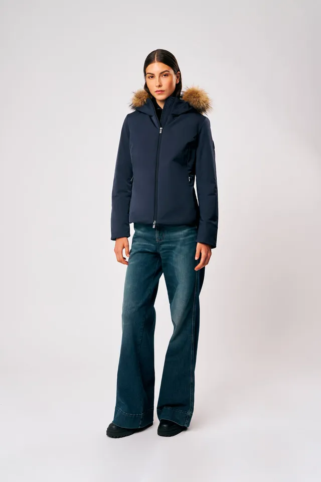 ciesse-outdoor-biliana-winterjacke-blau-fellkapuze image 1