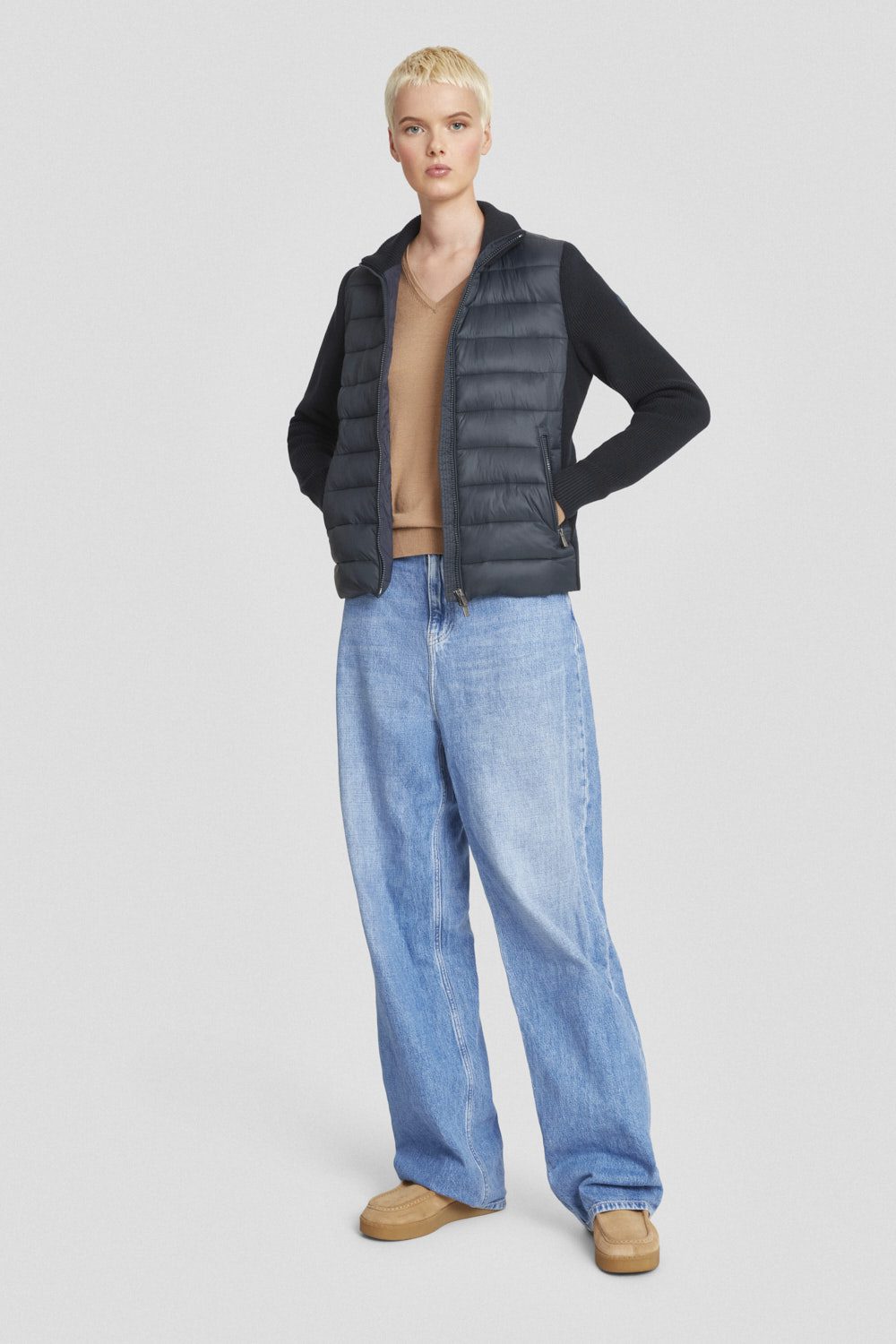 ciesse-outdoor-giacche-leggere-jacke-blau-mit-strick-rmeln image 2