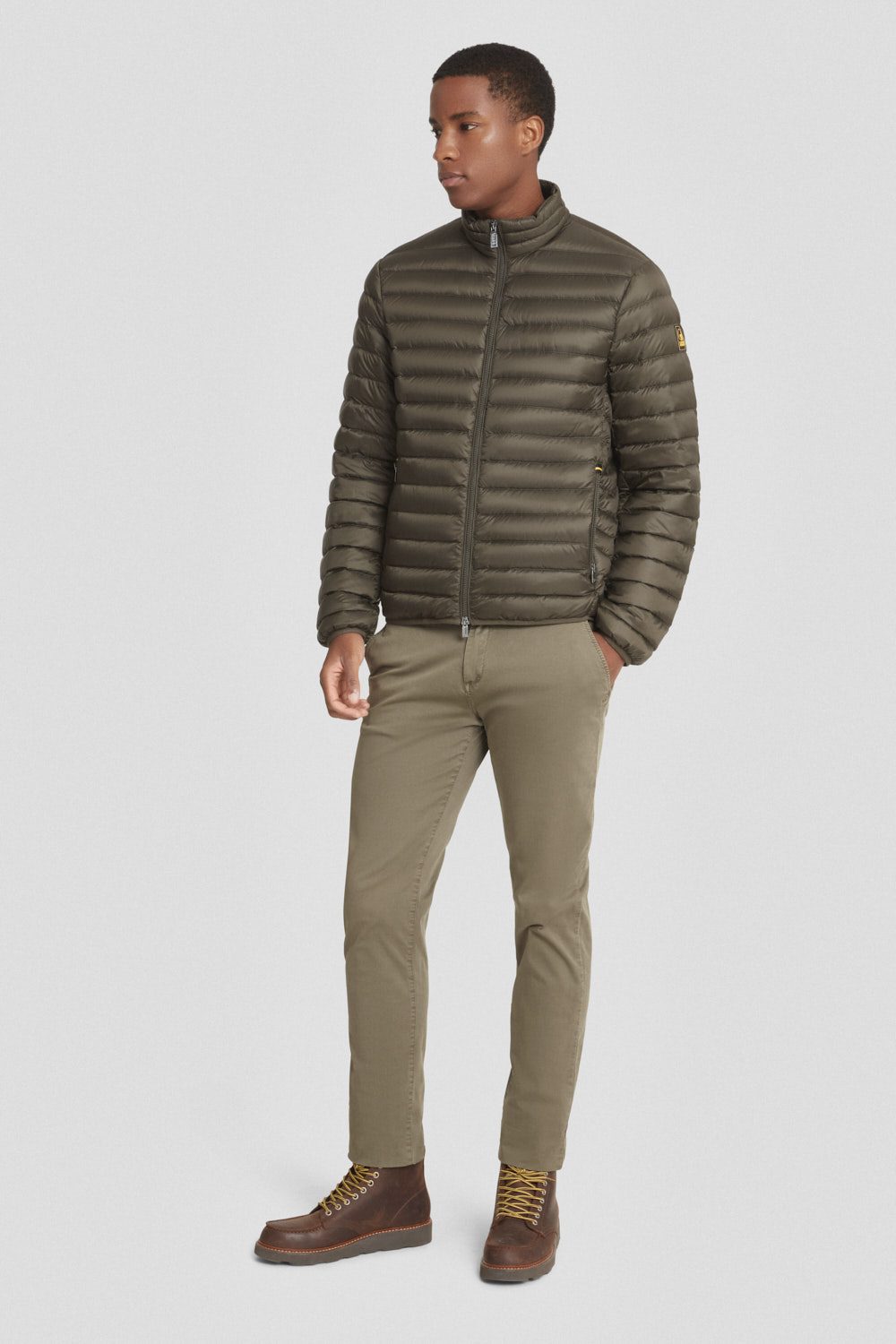 ciesse-outdoor-daunenjacke-oliv-leicht-ohne-kapuze-800fp image 1