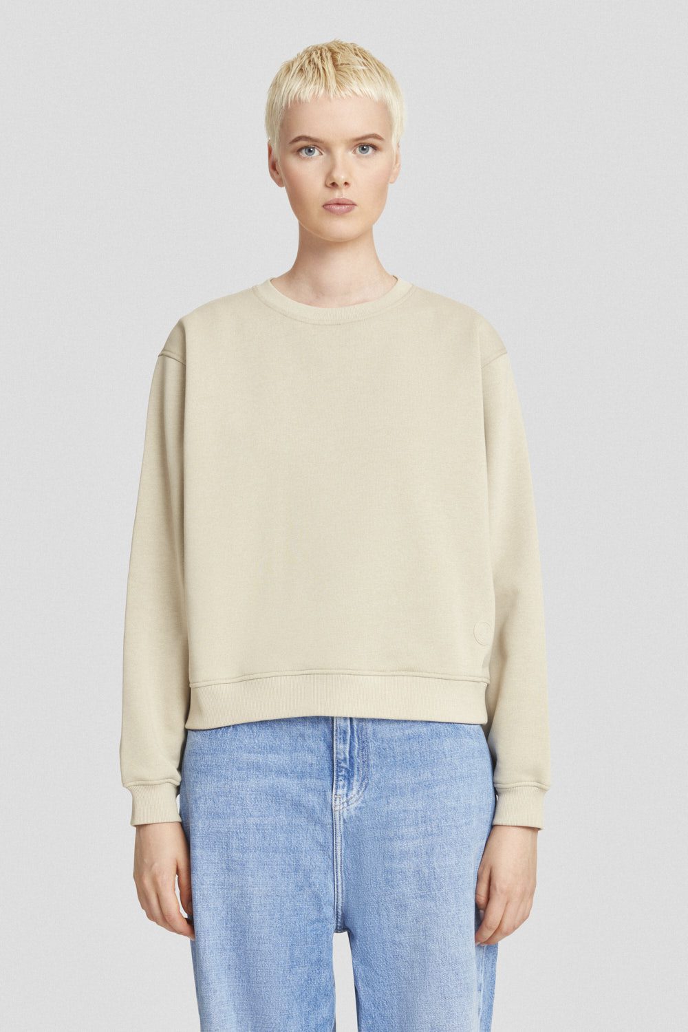 ciesse-sweatshirt-pullover-beige-rundhals-baumwolle image 1