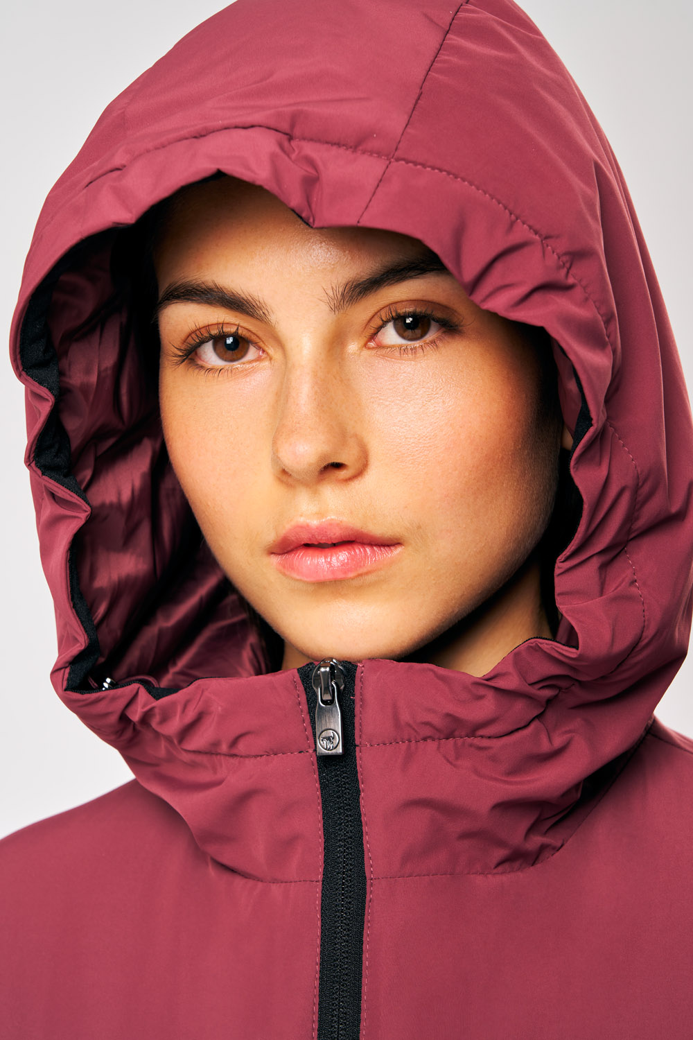 ciesse-outdoor-sofy-damen-winterjacke-bordeaux-wattiert-mit-kapuze image 4