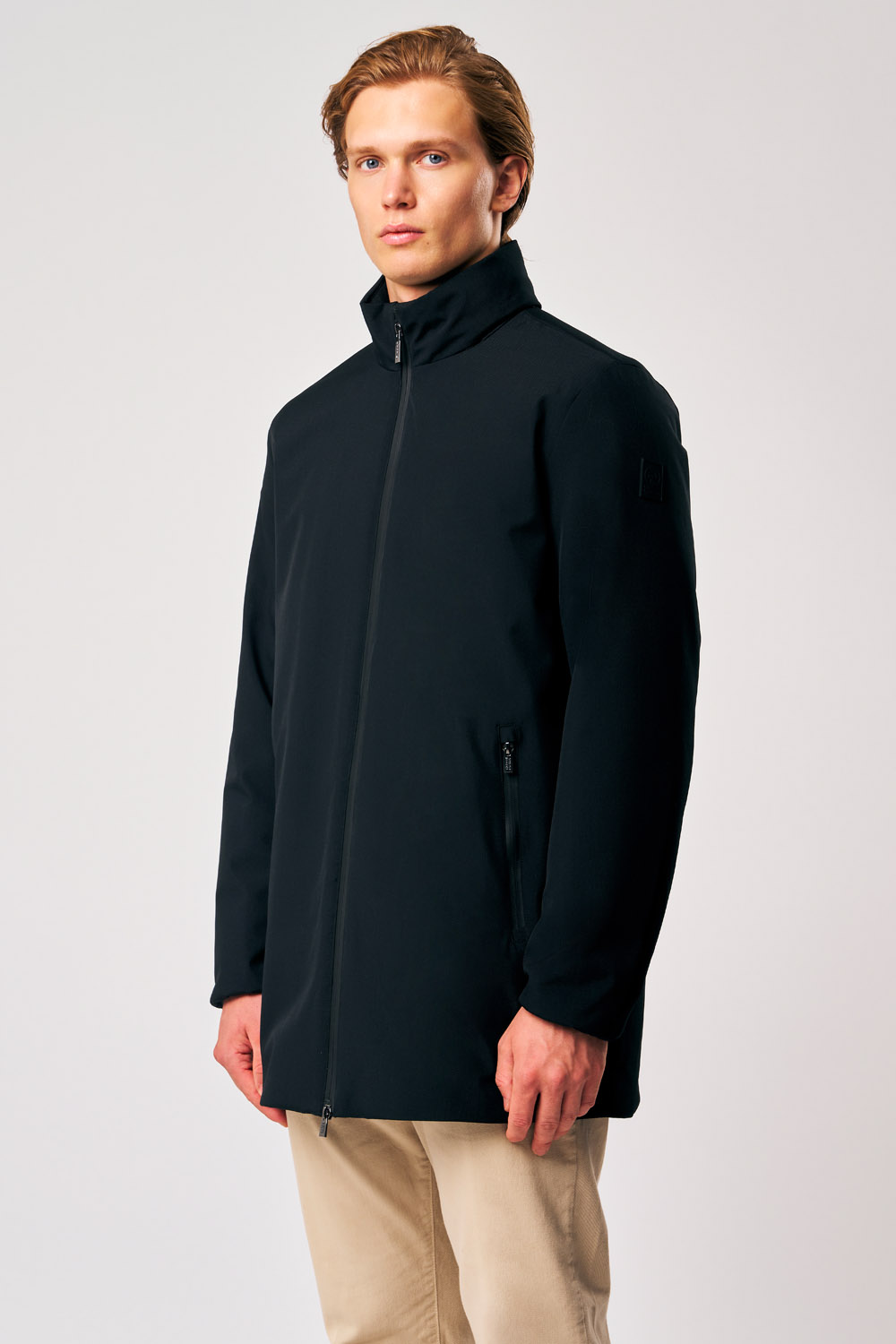 ciesse-alfie-winterjacke-herren-schwarz-kapuze-leicht image 1