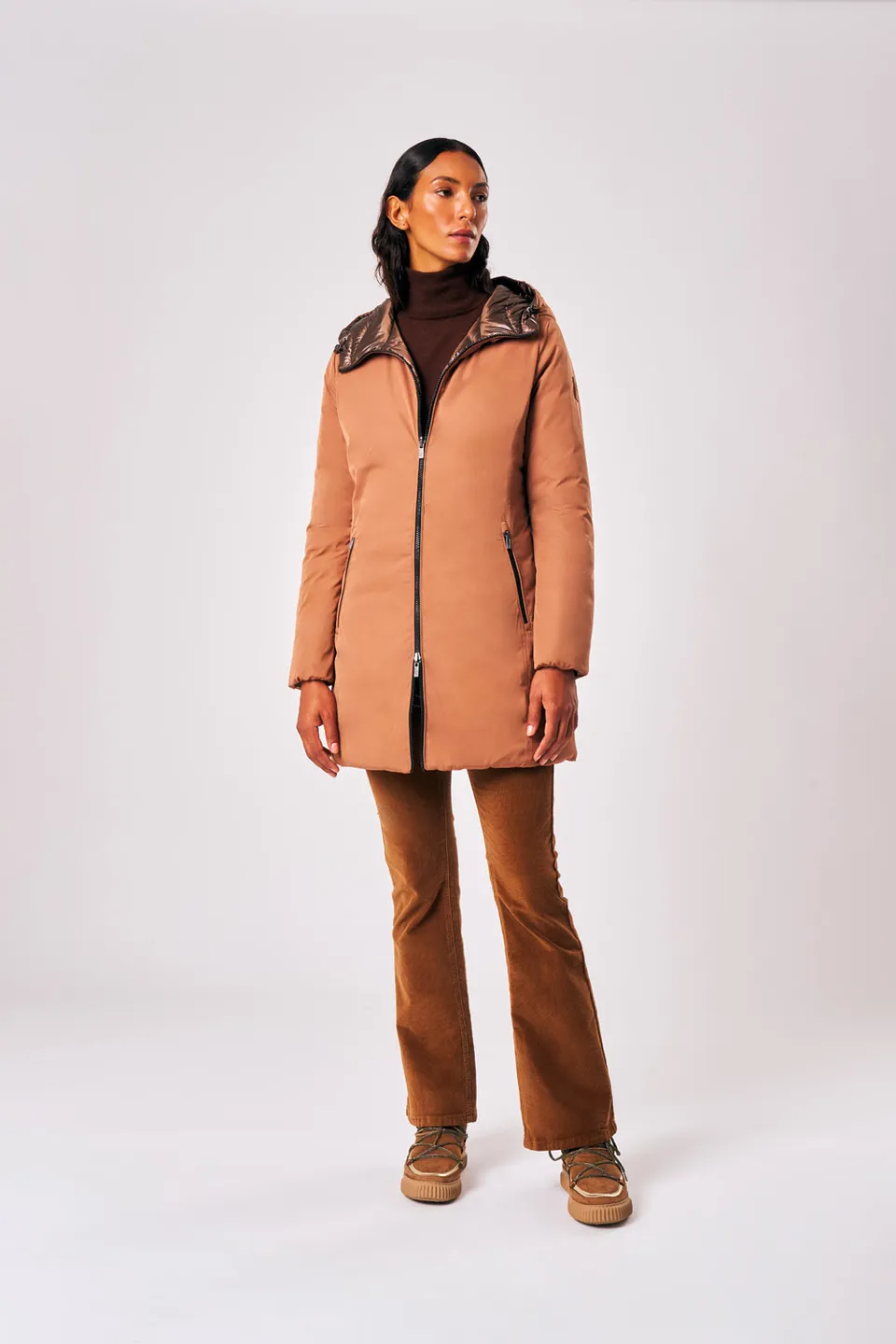 ciesse-outdoor-kalie-3-0-daunenjacke-hellbraun-wendejacke-damen image 1