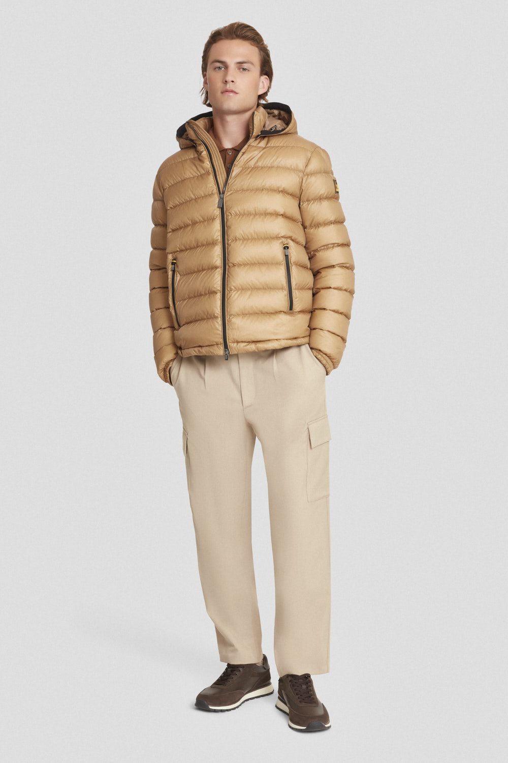 ciesse-piumini-daunenjacke-beige-kurz-kapuze-abnehmbar image 2