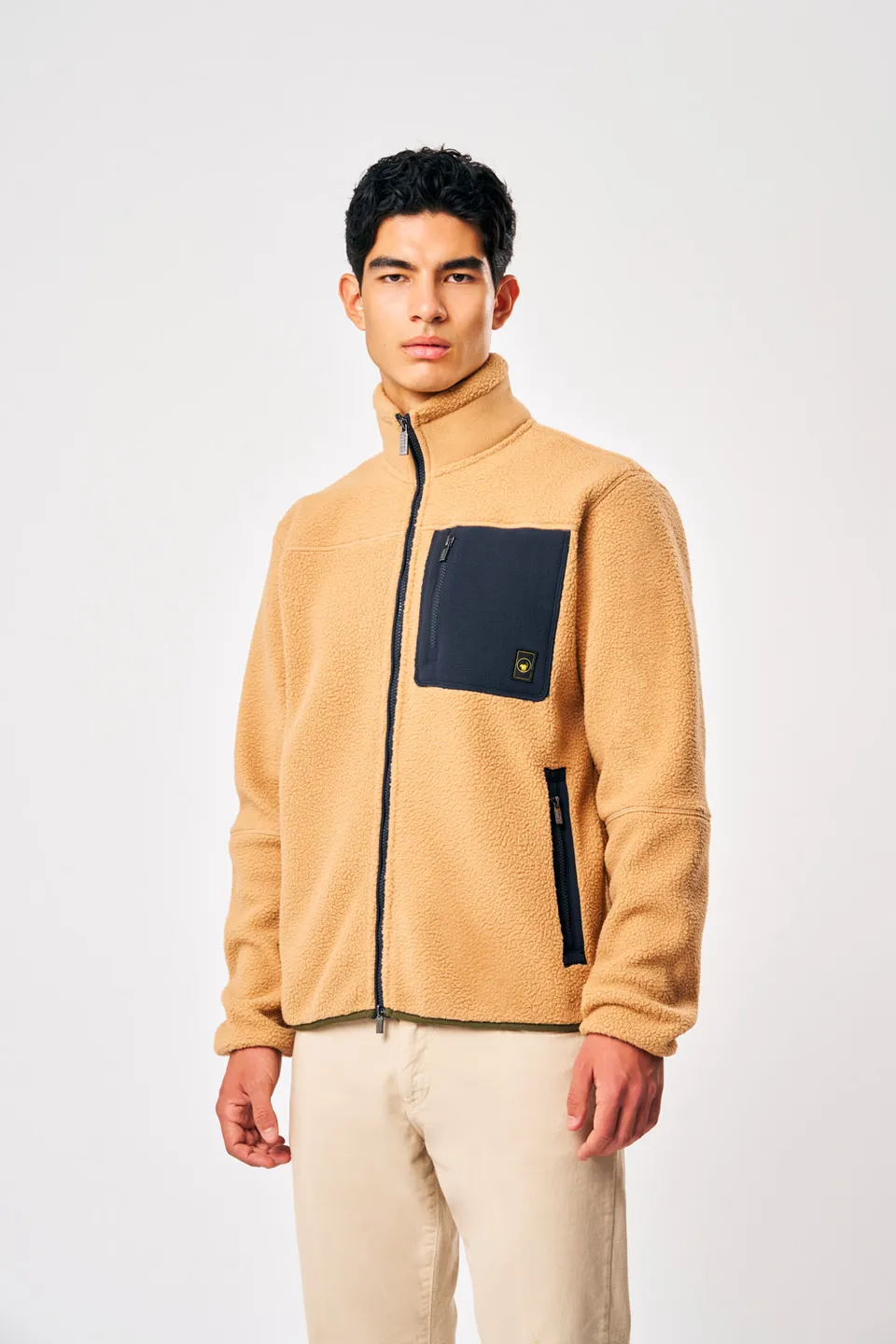 ciesse-outdoor-lionel-teddyjacke-beige-herren-full-zip image 1