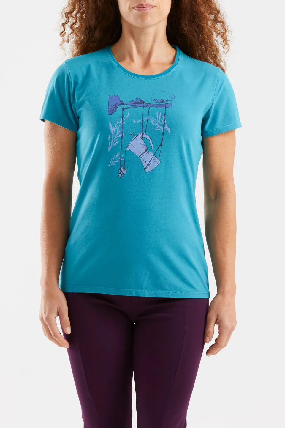 e9-w-bond-t-shirt-turquoise-bio-baumwolle-damen image 1