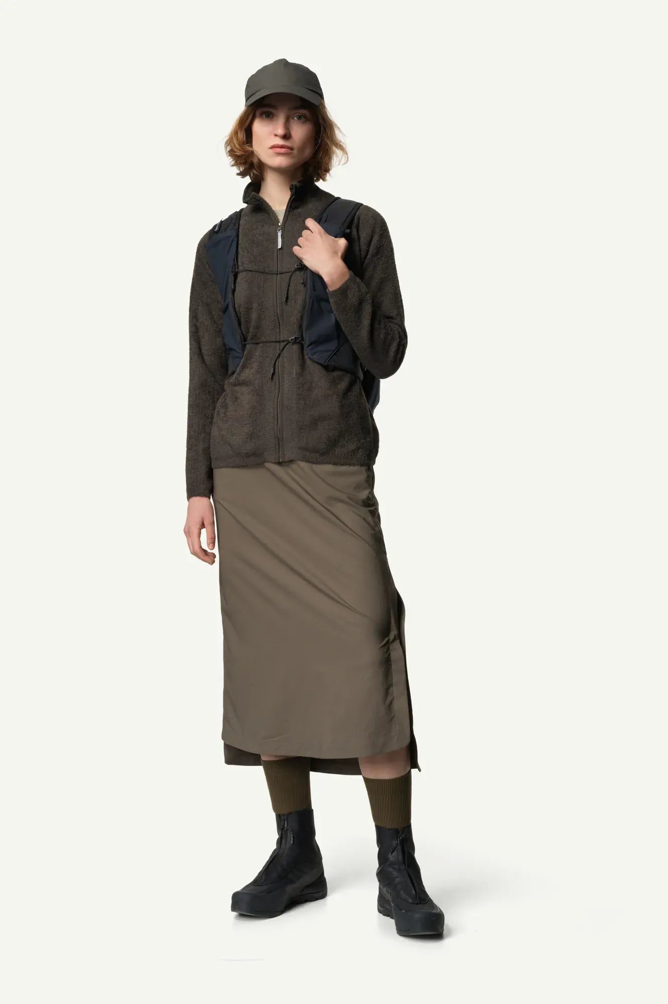 houdini-lykan-full-zip-fleecejacke-damen-foggy-mountain-atmungsaktiv image 5