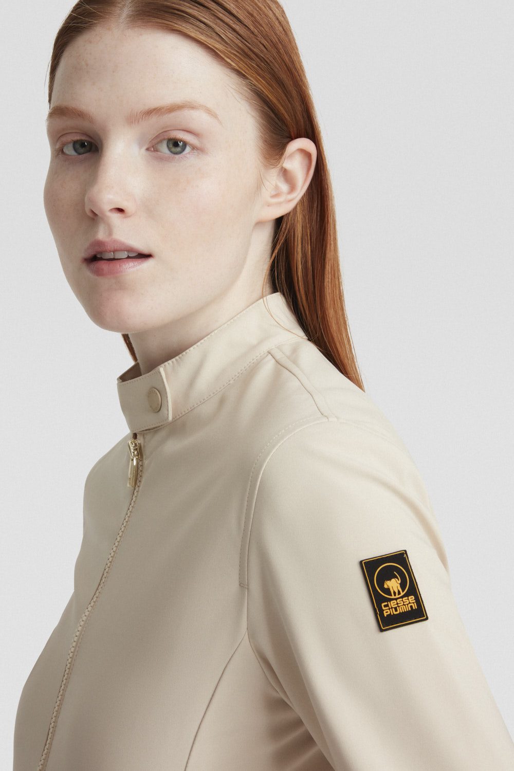 ciesse-outdoor-biker-softshelljacke-beige-full-zip-wasserdicht image 6