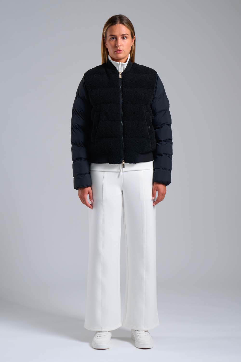 ciesse-edna-bomberjacke-schwarz-teddy-hybrid-winter image 1