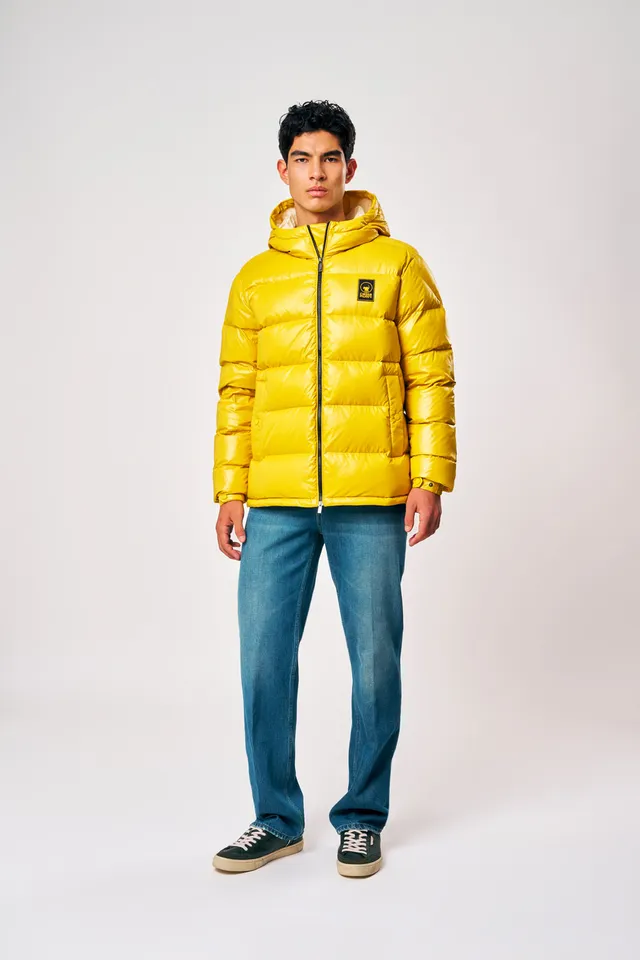 ciesse-outdoor-piumini-jambo-daunenjacke-gelb-kapuze-echt-daune image 1