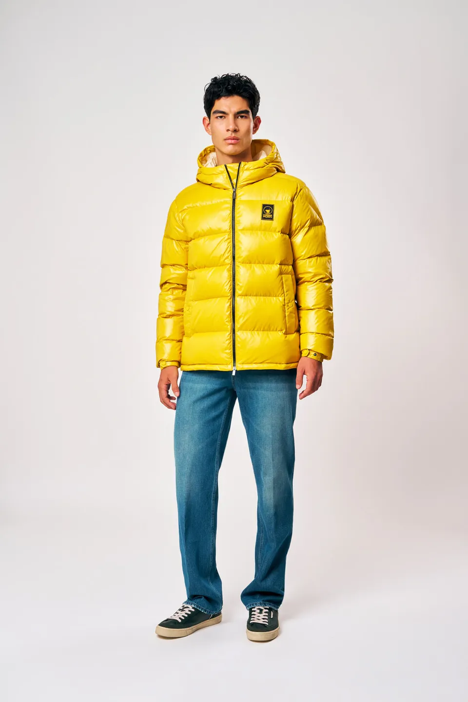 ciesse-outdoor-piumini-jambo-daunenjacke-gelb-kapuze-echt-daune image 1