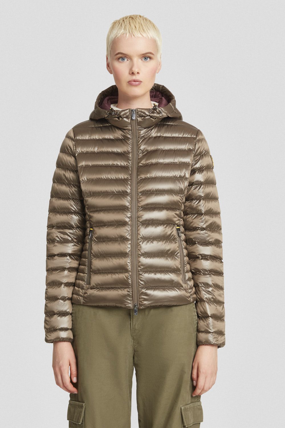 ciesse-piumini-daunenjacke-dunkelbeige-mit-kapuze-800-fill image 2