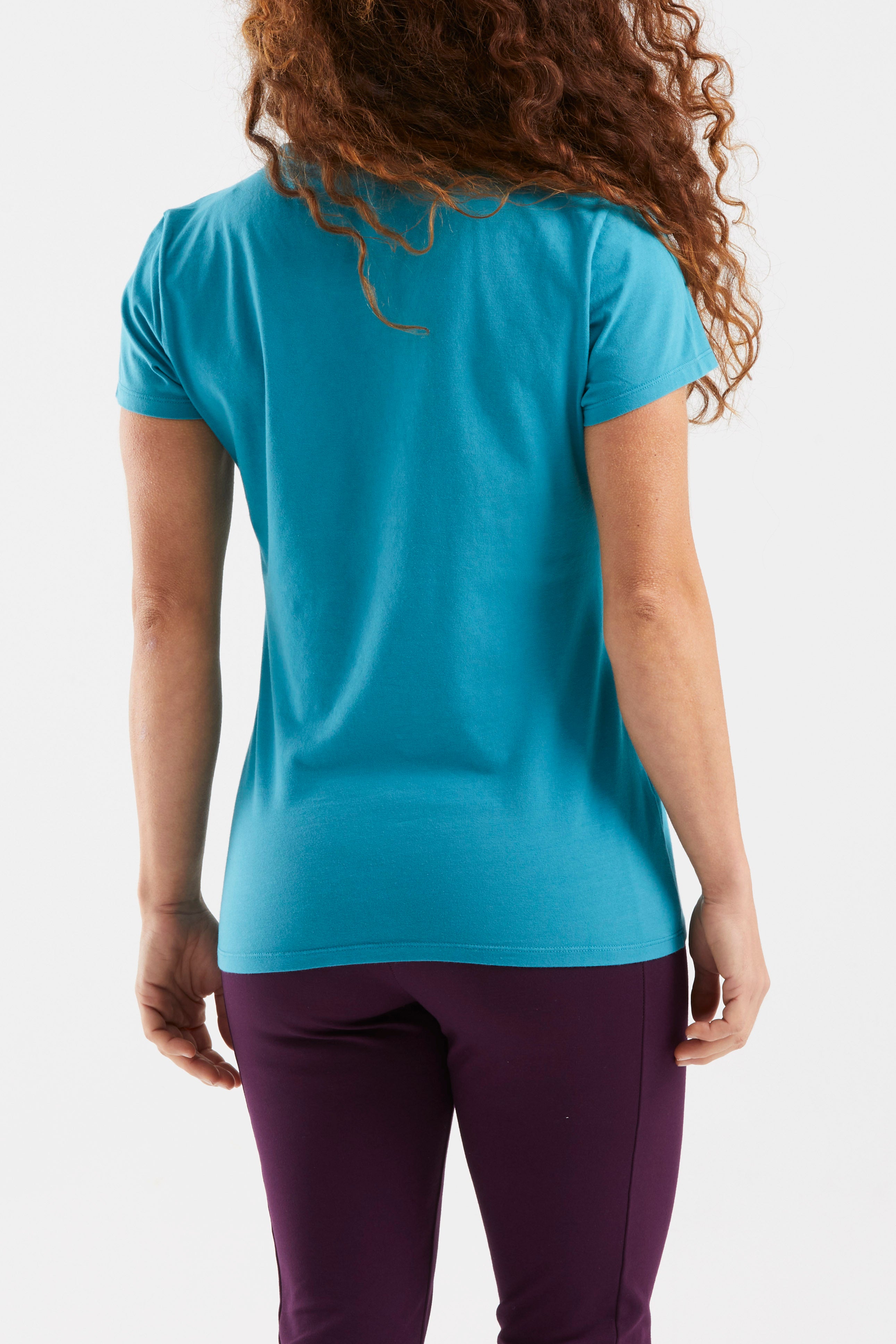 e9-w-bond-t-shirt-turquoise-bio-baumwolle-damen image 2