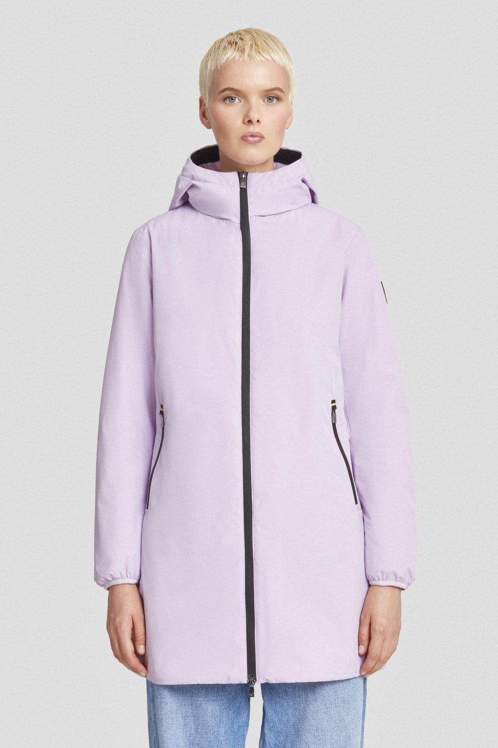 ciesse-winterjacke-lila-lang-mit-kapuze-dwr-gef-ttert image 2
