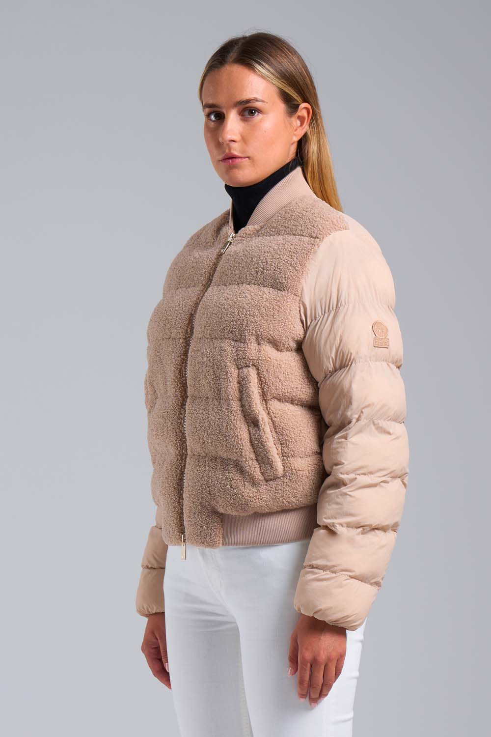 ciesse-outdoor-edna-hybrid-daunenjacke-damen-beige-teddy-stepp image 2