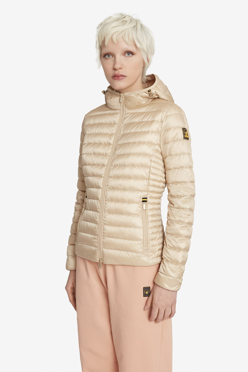 ciesse-carrie-2-0-daunenjacke-damen-beige-800-fill-kapuze image 3