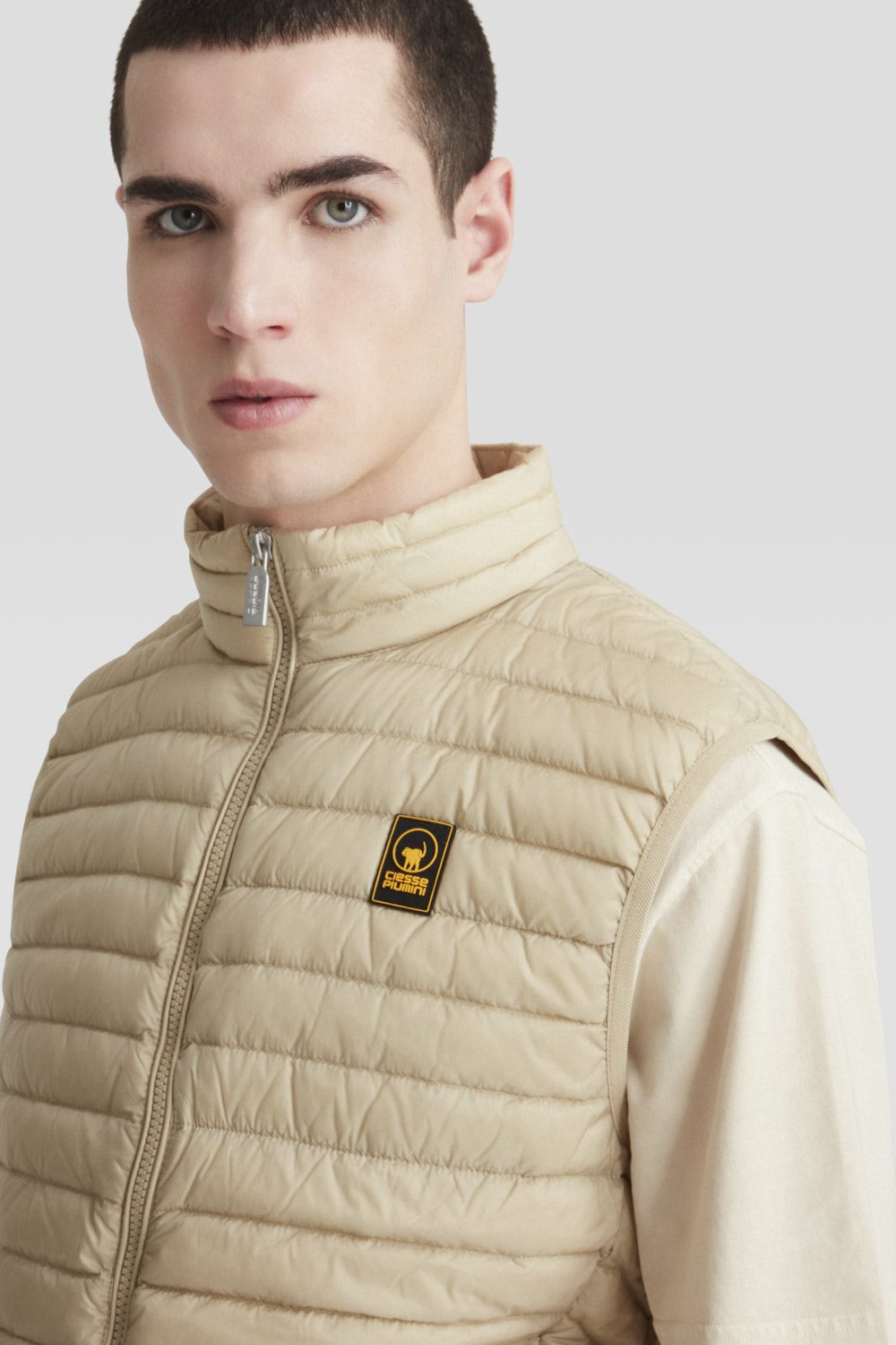 ciesse-outdoor-daunenweste-beige-rmellos-echte-daunen image 4