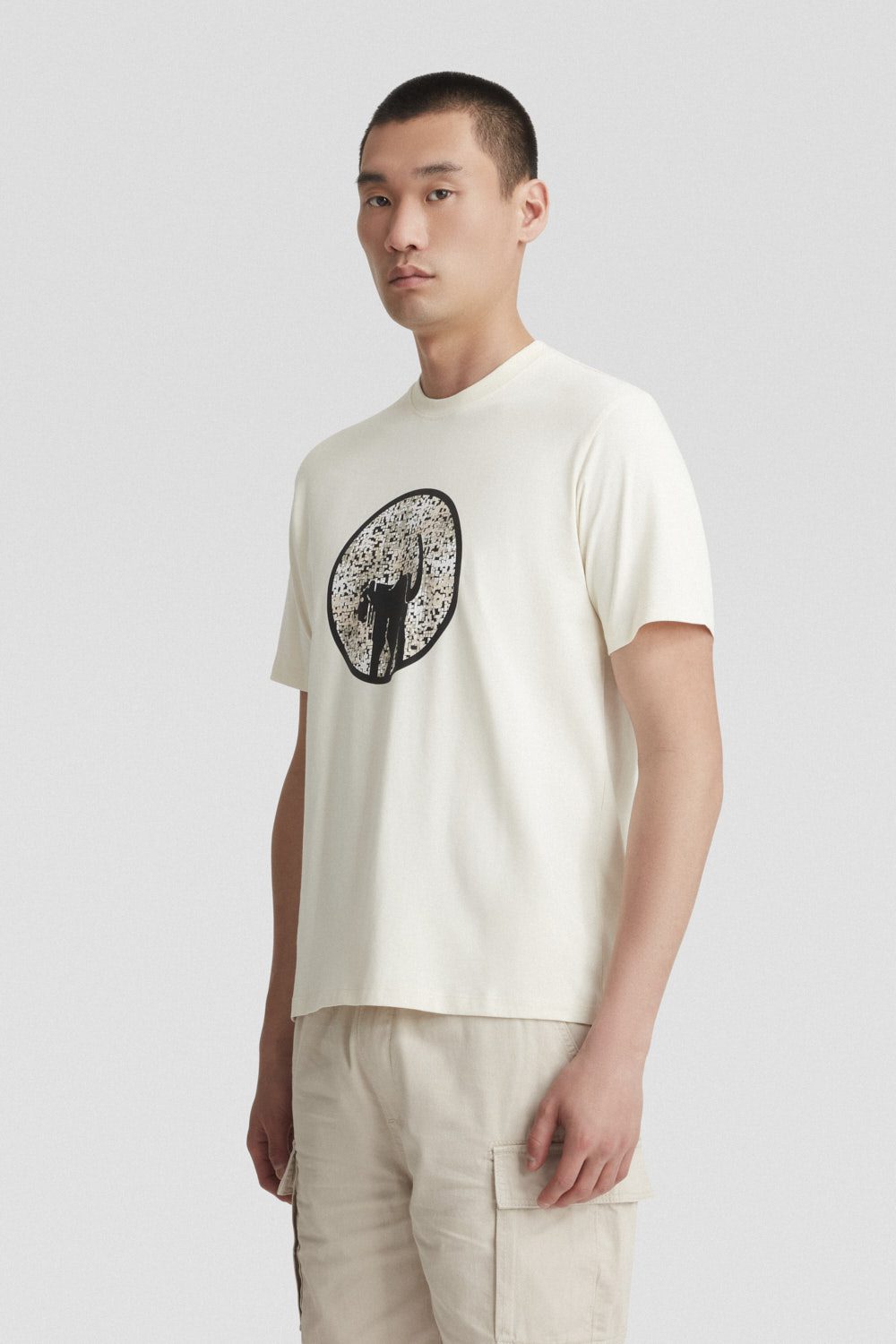 ciesse-outdoor-t-shirt-beige-baumwolle-rundhals-mit-print image 2